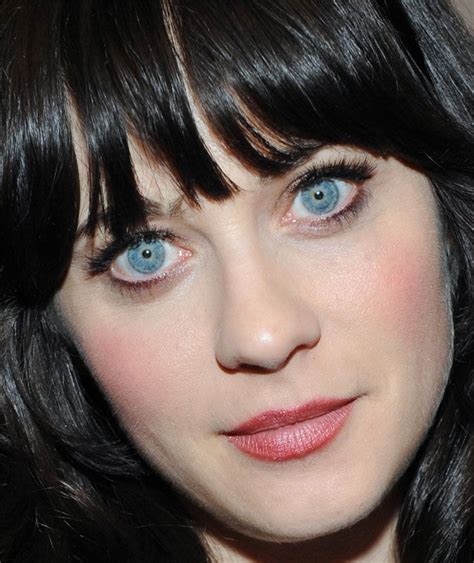 zooey deschanel eye color|is zooey deschanel blue.